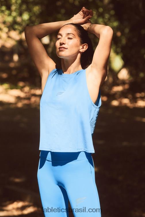 Fabletics fuga da ilha/logotipo reflexivo 420HR2263 fênix respira tanque muscular mulheres