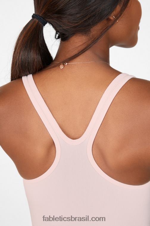 Fabletics geada rosa 420HR2311 regata de malha Denise Sculpt mulheres
