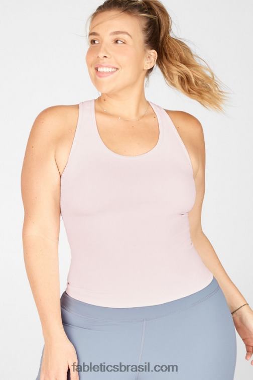 Fabletics geada rosa 420HR2312 regata de malha Denise Sculpt mulheres