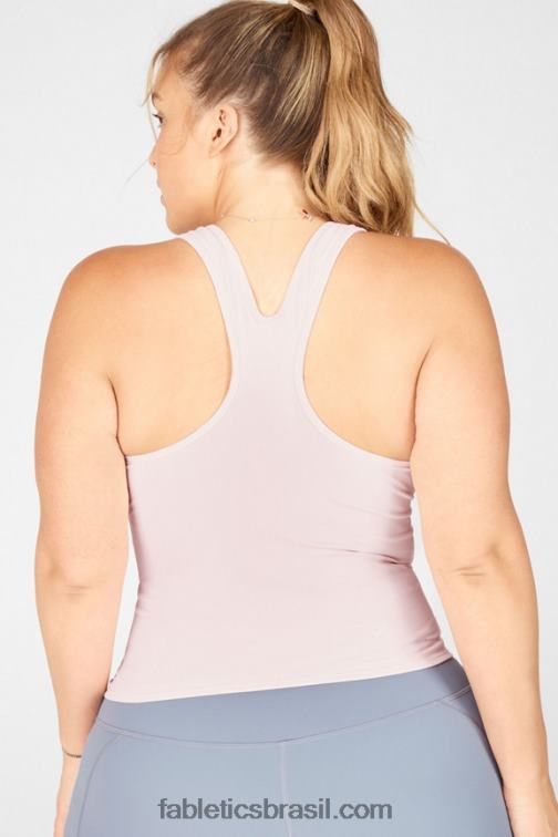 Fabletics geada rosa 420HR2312 regata de malha Denise Sculpt mulheres