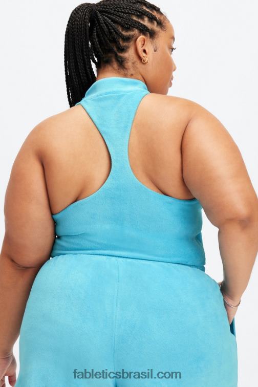 Fabletics água azul 420HR2282 tanque de sutiã embutido terry mulheres