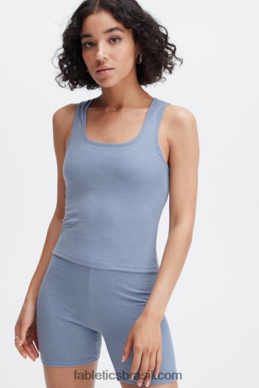 Fabletics jeans desbotado 420HR2272 regata com nervuras restoreknit mulheres