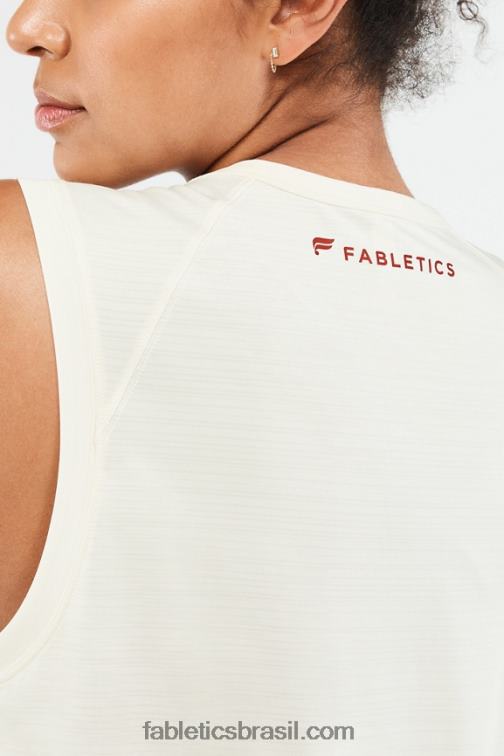Fabletics logo de estouro de coco/cereja 420HR2304 tanque de músculo eco-consciente mulheres