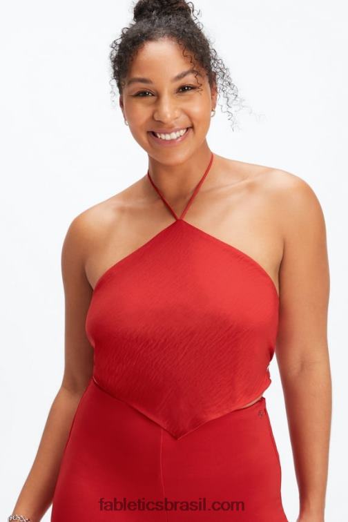 Fabletics maçã vermelha 420HR2276 cachecol top mulheres