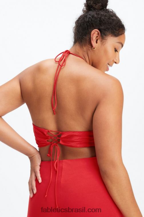 Fabletics maçã vermelha 420HR2276 cachecol top mulheres
