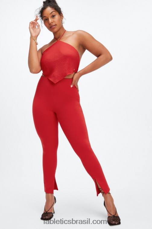 Fabletics maçã vermelha 420HR2276 cachecol top mulheres