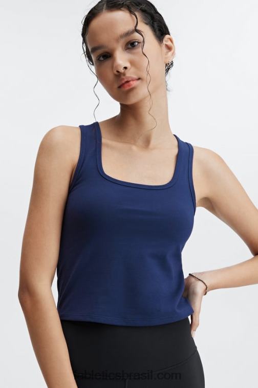 Fabletics marinha profunda 420HR2244 tanque de algodão vivo mulheres