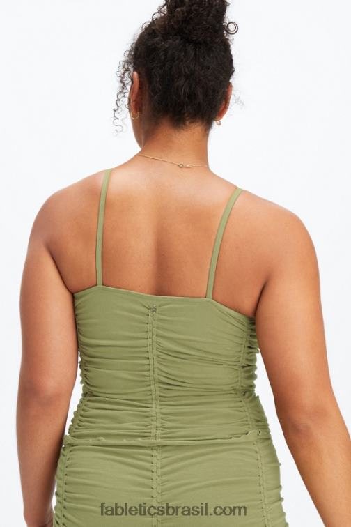 Fabletics musgo da floresta 420HR2243 tanque franzido sem costura anya mulheres