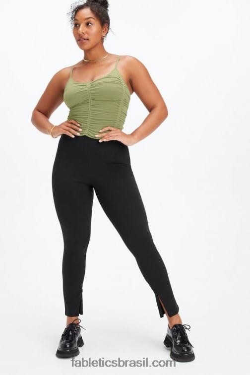 Fabletics musgo da floresta 420HR2243 tanque franzido sem costura anya mulheres
