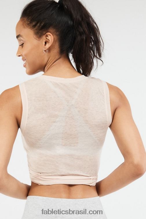 Fabletics nuvem rosa 420HR2320 ryan tie up tanque de colheita mulheres