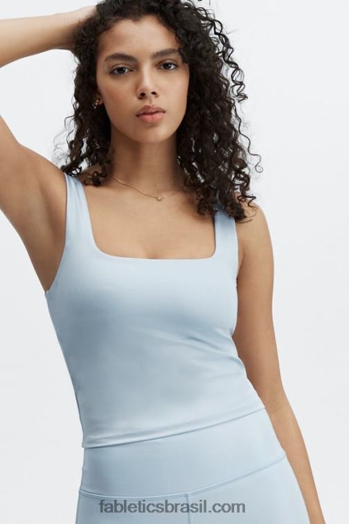 Fabletics pó azul iridescente 420HR2293 tanque de sutiã embutido lydia shine mulheres