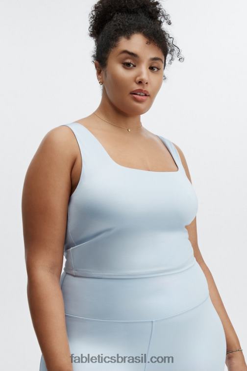 Fabletics pó azul iridescente 420HR2294 tanque de sutiã embutido lydia shine mulheres