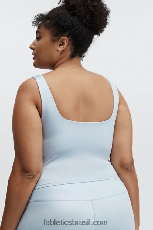 Fabletics pó azul iridescente 420HR2294 tanque de sutiã embutido lydia shine mulheres