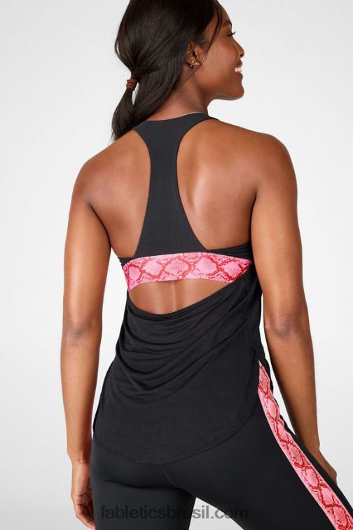 Fabletics píton preto/caqui 420HR2377 tanque de sutiã embutido ryan ii mulheres