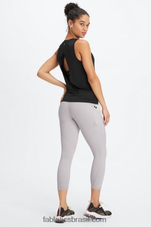 Fabletics preto 420HR2119 tanque traseiro aberto dry-flex mulheres