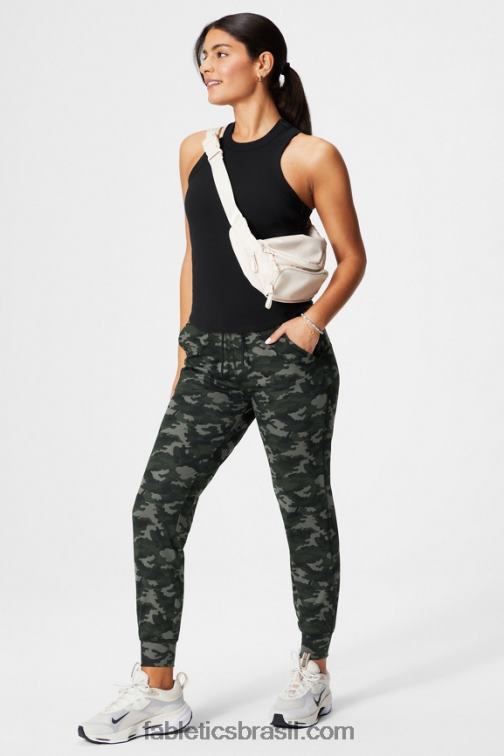 Fabletics preto 420HR2145 tanque de costela de gola alta mulheres