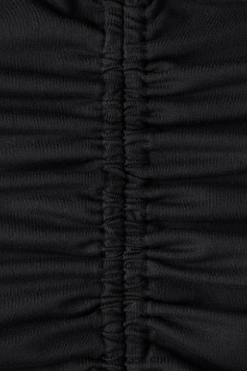Fabletics preto 420HR2149 tanque de sutiã embutido franzido mulheres