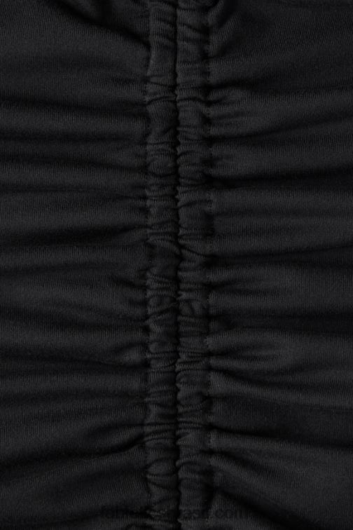 Fabletics preto 420HR2150 tanque de sutiã embutido franzido mulheres