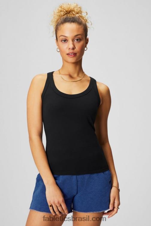 Fabletics preto 420HR2157 Regata 100% algodão mulheres