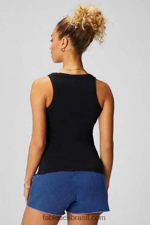 Fabletics preto 420HR2157 Regata 100% algodão mulheres