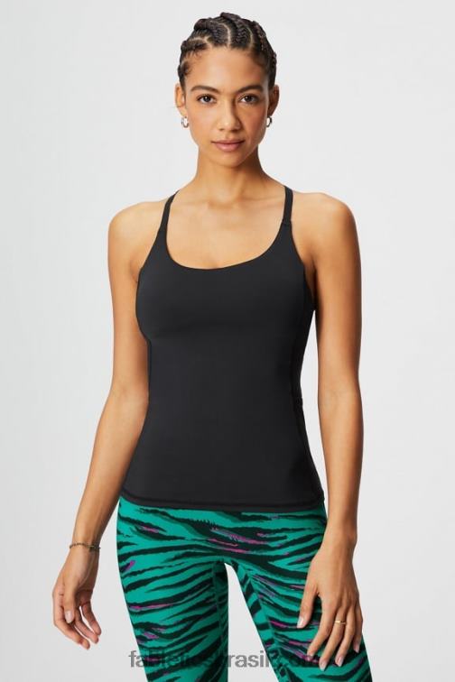 Fabletics preto 420HR2178 tanque de sutiã embutido em movimento mulheres