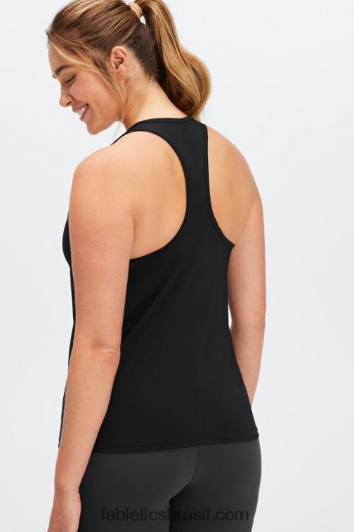 Fabletics preto 420HR2183 tanque nadador phoenix lite mulheres
