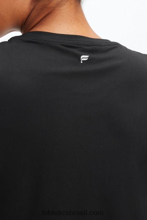 Fabletics preto 420HR2211 tanque muscular dry-flex mulheres