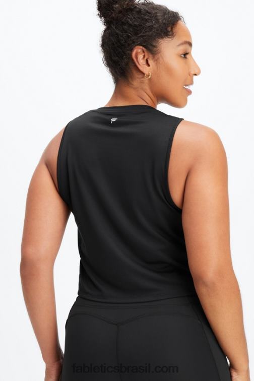 Fabletics preto 420HR2211 tanque muscular dry-flex mulheres