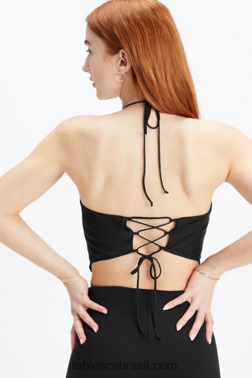 Fabletics preto 420HR2278 cachecol top mulheres