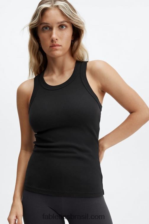 Fabletics preto 420HR2324 tanque de lata mulheres