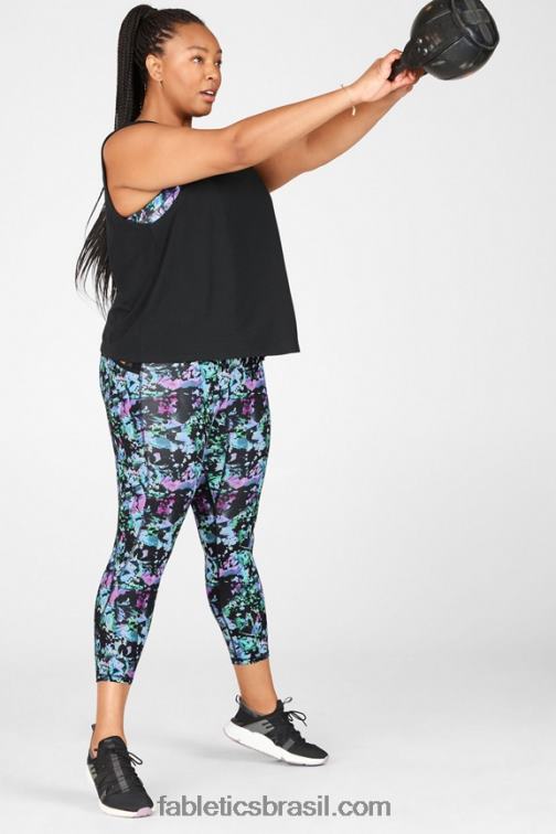 Fabletics preto 420HR2351 tanque muscular de jade mulheres