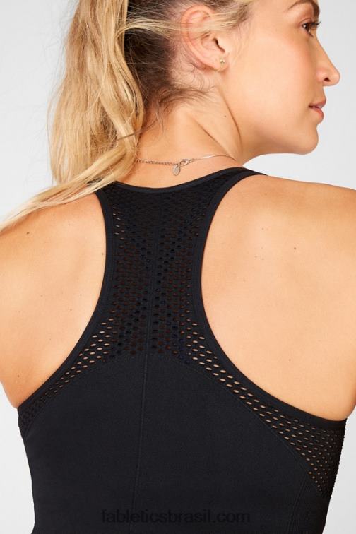 Fabletics preto 420HR2380 sincronizar tanque sem costura mulheres