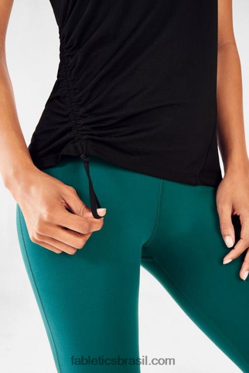 Fabletics preto 420HR2392 tanque cinch curvo cashel mulheres