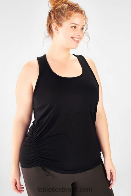 Fabletics preto 420HR2393 tanque cinch curvo cashel mulheres