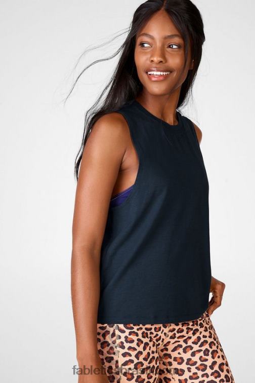 Fabletics trovão 420HR2349 tanque muscular de jade mulheres