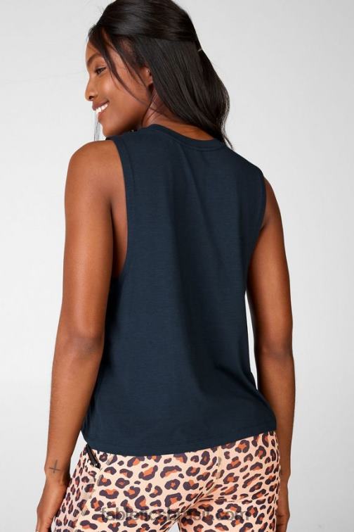 Fabletics trovão 420HR2349 tanque muscular de jade mulheres