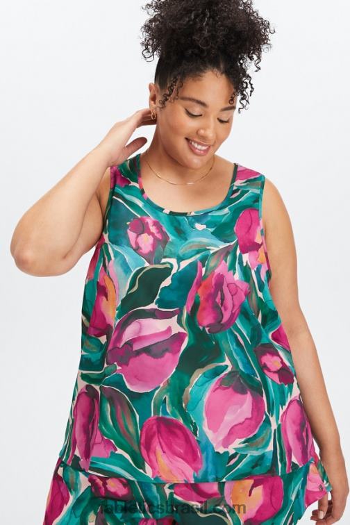 Fabletics tulipas pintadas 420HR2236 tanque de dormir mulheres