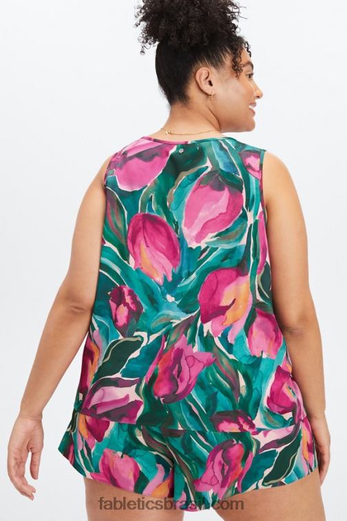 Fabletics tulipas pintadas 420HR2236 tanque de dormir mulheres