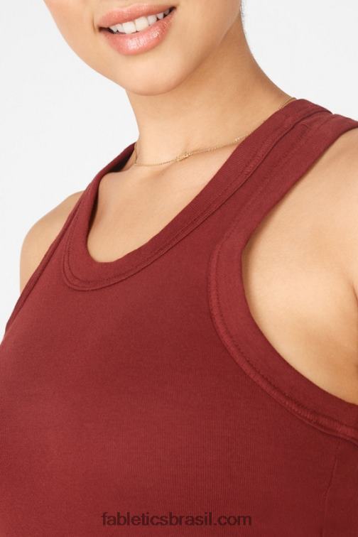 Fabletics umbria vermelho 420HR2329 tanque de lata mulheres