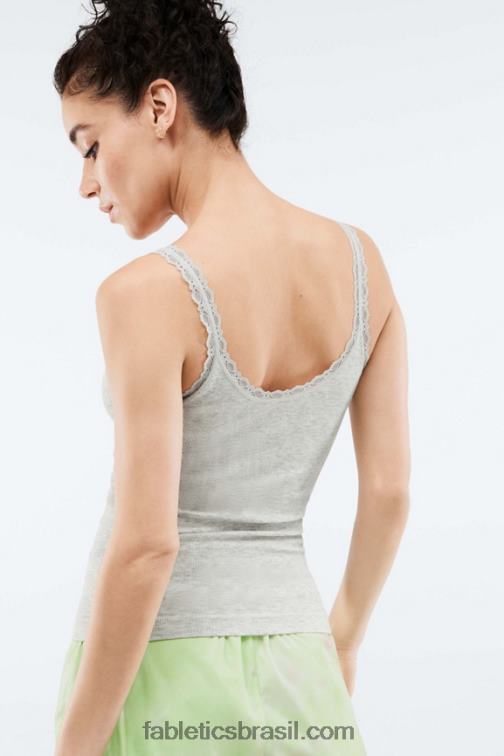 Fabletics urze cinza 420HR2313 regata eden skinny strap sem costura mulheres