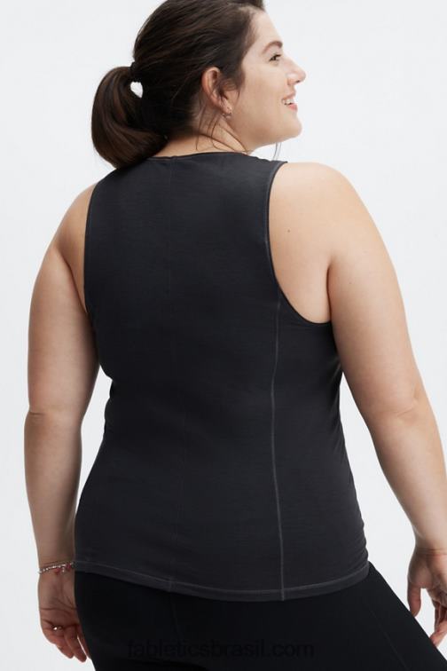 Fabletics urze cinza carvão 420HR2240 tanque de camada de base de lã mulheres