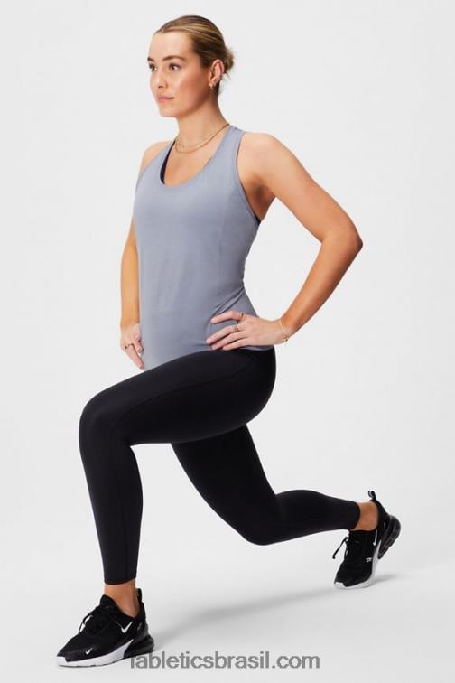 Fabletics urze cinza clássico 420HR2139 tanque racerback de tecnologia de penas mulheres