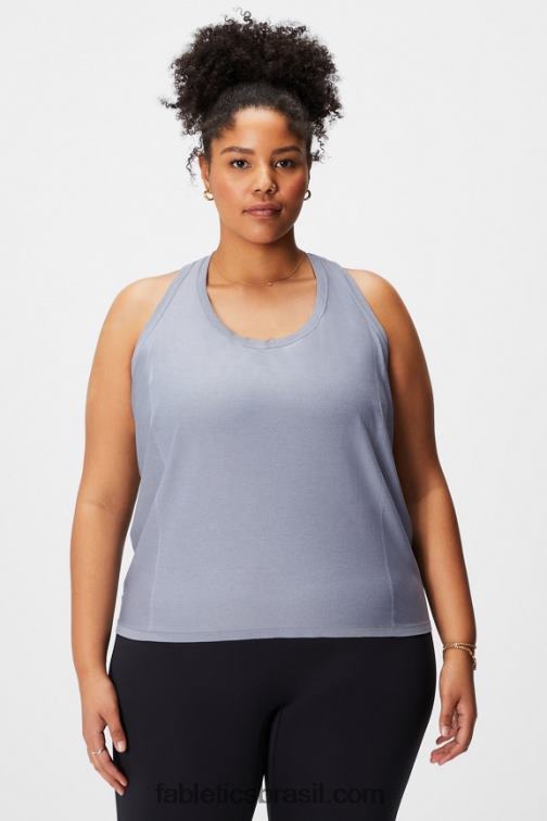Fabletics urze cinza clássico 420HR2140 tanque racerback de tecnologia de penas mulheres