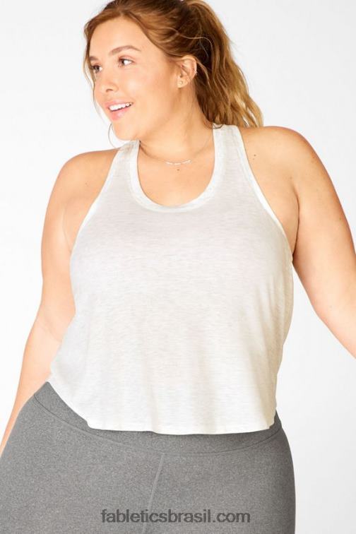 Fabletics urze cinza claro 420HR2389 tanque cropped loveday mulheres