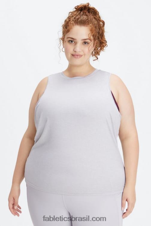 Fabletics urze cinza suave 420HR2128 tanque traseiro aberto dry-flex mulheres