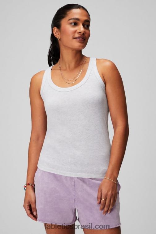Fabletics urze cinza suave 420HR2160 Regata 100% algodão mulheres