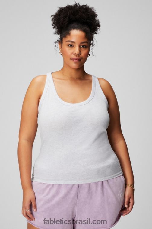 Fabletics urze cinza suave 420HR2161 Regata 100% algodão mulheres