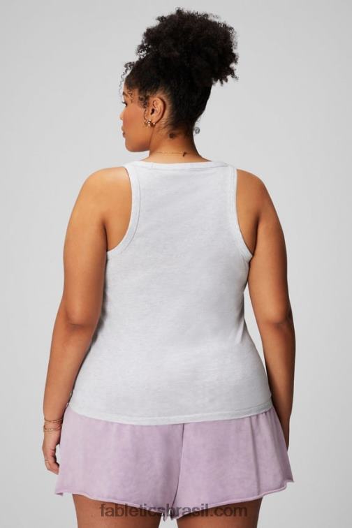 Fabletics urze cinza suave 420HR2161 Regata 100% algodão mulheres
