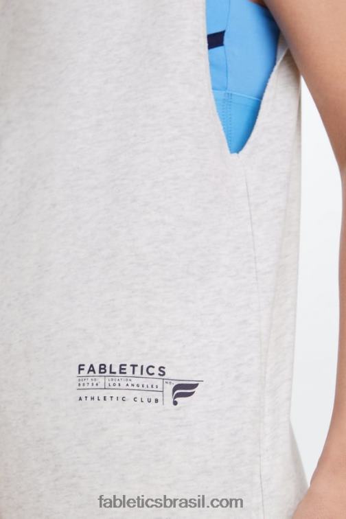 Fabletics urze cinza suave/clube atlético 420HR2259 tanque de terry de grandes dimensões mulheres