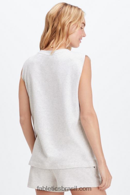 Fabletics urze cinza suave/clube atlético 420HR2259 tanque de terry de grandes dimensões mulheres